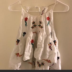 Zara embroidered top